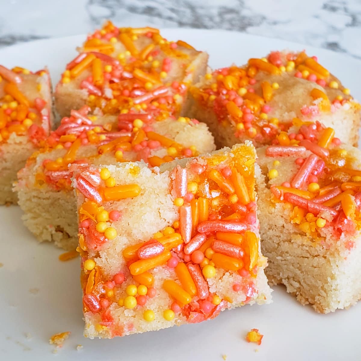 Lemon Shortbread with Sprinkles looks very springy