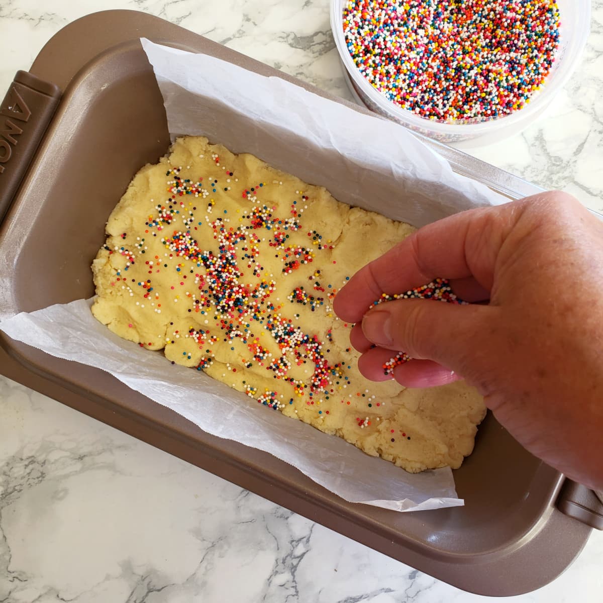 Sprinkles make shortbread fun