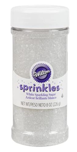 Wilton Sparkling sugar crystals in a clear container