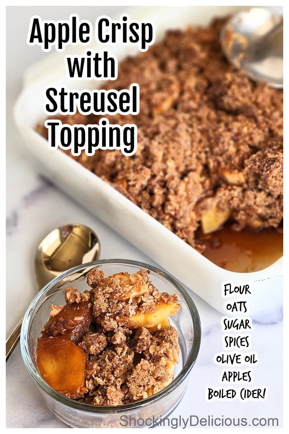 Apple Crisp with Streusel Topping Pinterest Pin