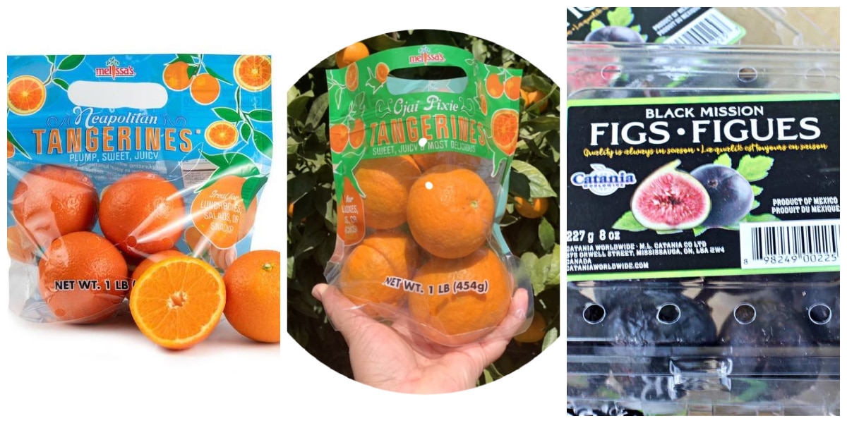 Photos of tangerines and fresh figs