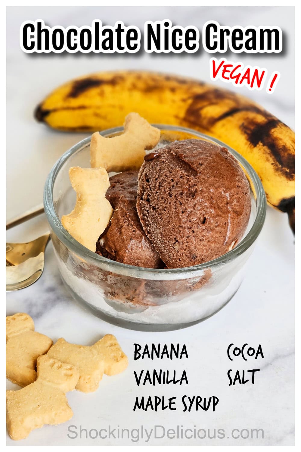 Vegan Chocolate Nice Cream Pinterest Pin