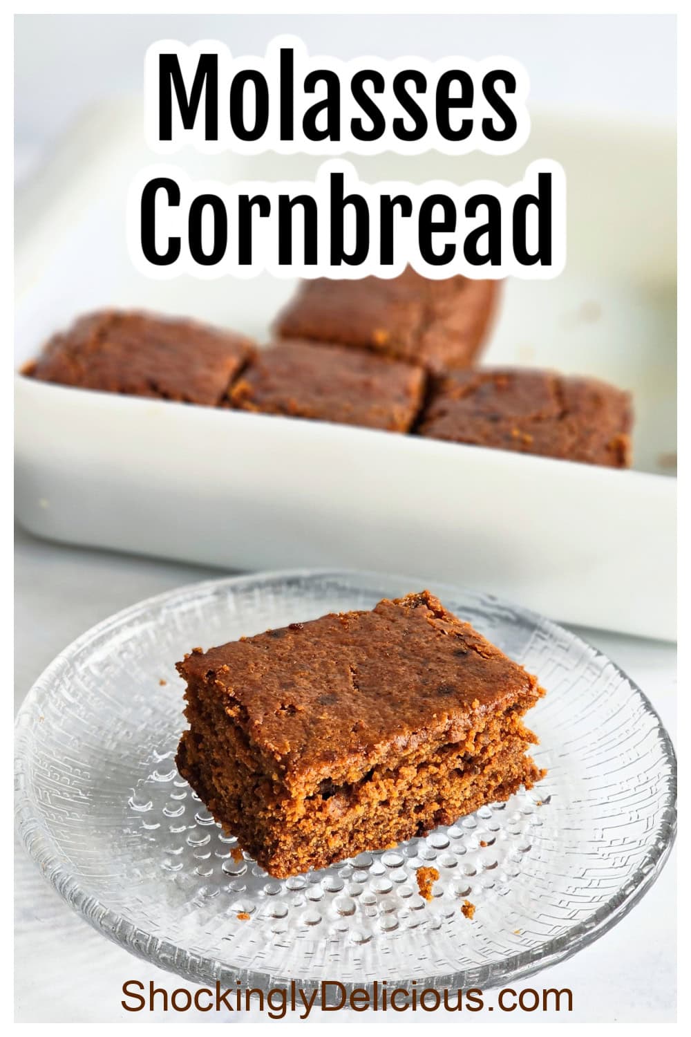 Pinterest Pin for Molasses Cornbread